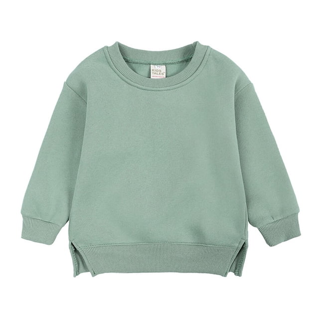 Otoño Invierno Bebé Niños Niñas Suéter Ropa para niños Ropa de abrigo Abrigo de algodón sólido Sudadera Tops para niños Chaqueta Pullover4-5T (Tag120) Gao Jinjia LED