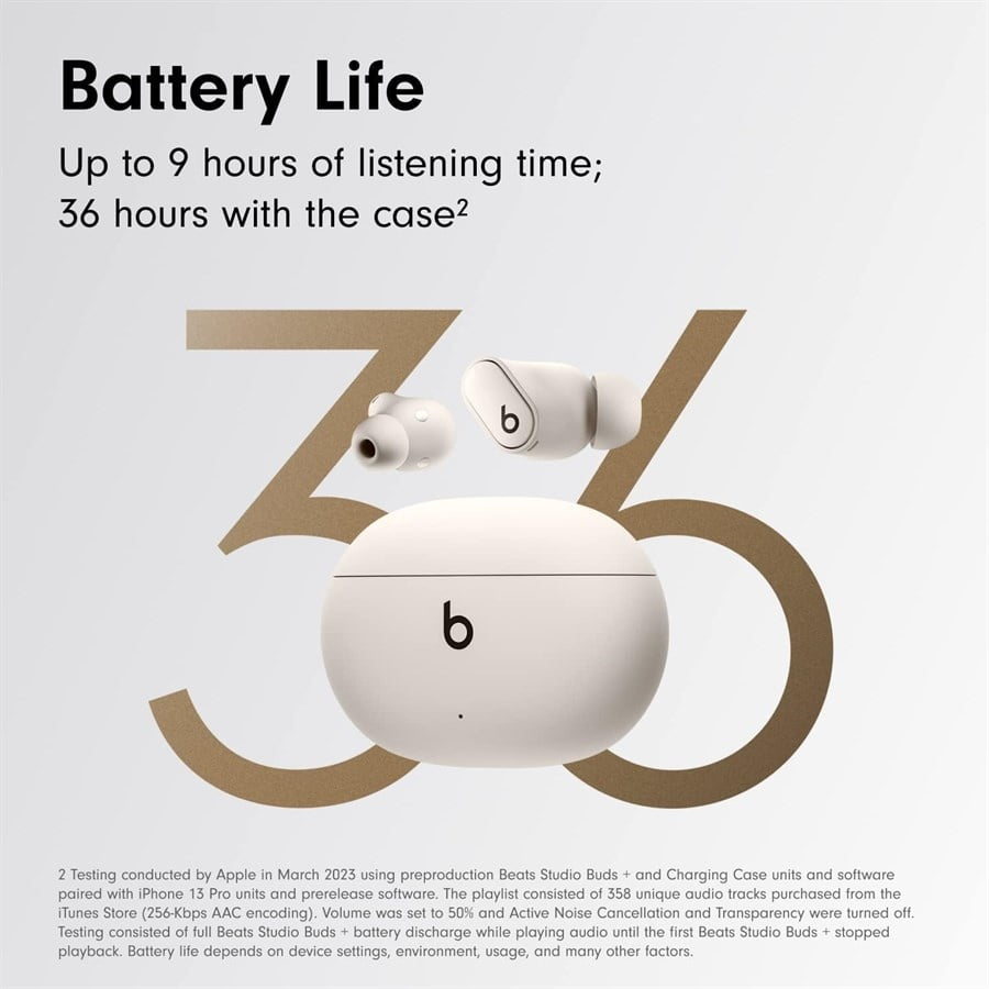 Beats by Dr. Dre Studio Beats Plus True Wireless Noise Cancelling In-Ear Headphones, Ivory