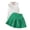 Green, variant on KVPLBQFD Toddler Girls 2 Piece Sets Kids Sleeveless Golf Shirt Tennis Skirt Athletic Set Trendy Cute Summer Short Skirts Outfits for Baby Girl Clothes