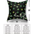 thumbnail image 3 of St Patricks Pillow Covers 16x16 Set of 2 St. Patrick''s Day Green Colorful Lucky Clover Throw Pillows Spring Themed Shamrock Decorative Pillowcase Rustic Cotton Cushion Cover for Couch Sofa Bed, 3 of 6