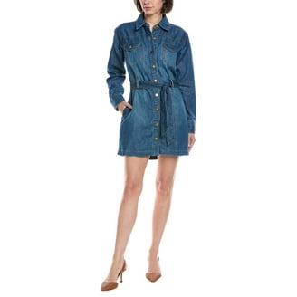 madilyn denim dress Reformation NWT Madilyn denim blue jean strapless mini dress Zip Up Size 12