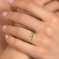 thumbnail image 4 of Gem Stone King 10K Two Tone Gold Green Peridot Solitaire Engagement Ring for Women | 0.55 Cttw | Round 5MM | Gemstone August Birthstone | Size 7, 4 of 6