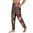 thumbnail image 3 of Kdxio American Flag Deer Art Pattern Joggers,Sweatpants for Men with Pockets-Small, 3 of 5