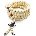 thumbnail image 3 of 8mm Wood Necklace Tibetan White Sandal 108pcs Bead Buddhist Prayer Bracelet Man, Woman, 3 of 5