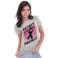 thumbnail image 4 of Detect Protect Breast Cancer Aware Womens Slim Fit Graphic Tee Brisco Brands L, 4 of 5