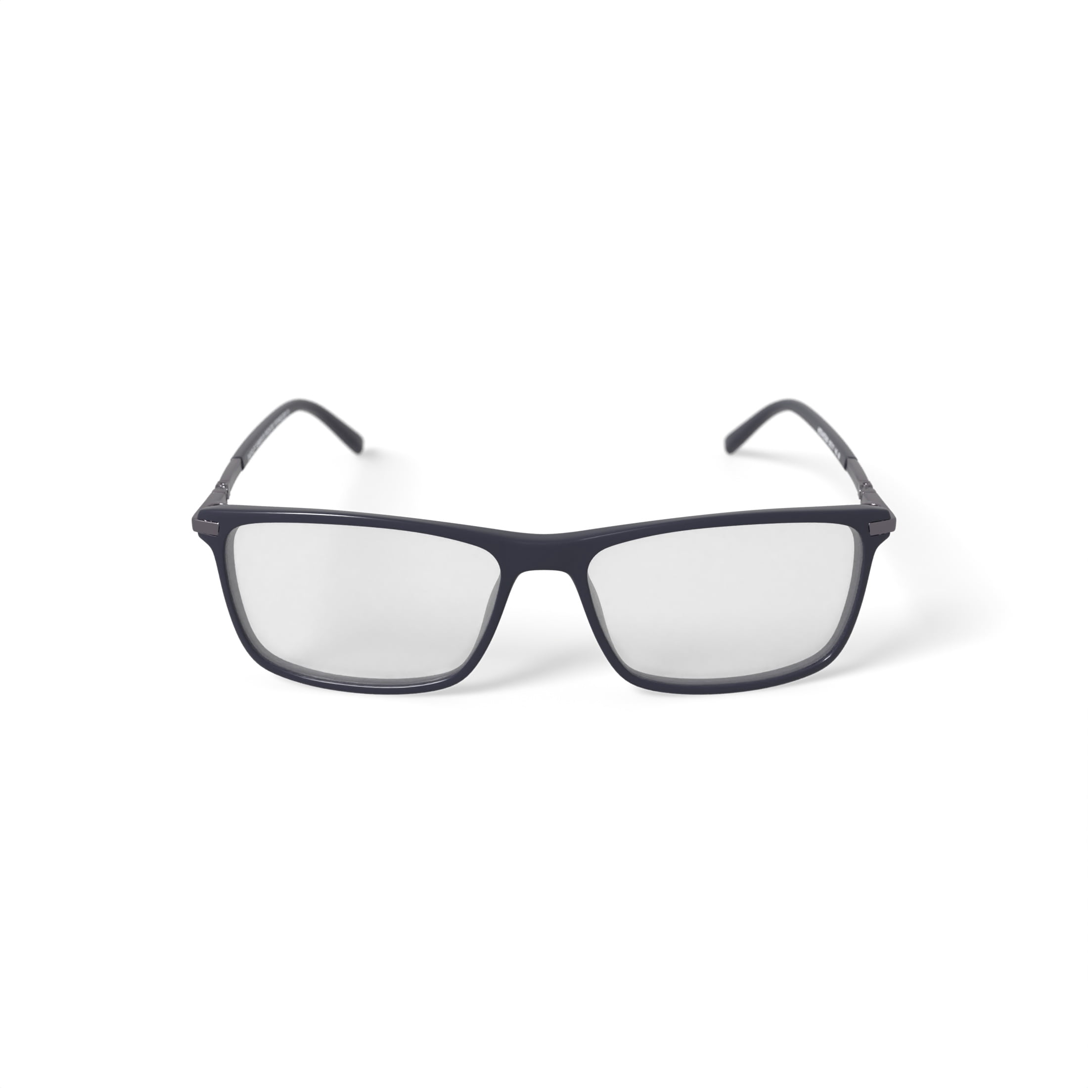 EasyClip Men's EC500 Rectangular Prescription Eyeglasses with Case, Black