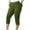 B01-Olive Green, variant on Wyobmus Women's Knee Length Leggings High Waist Tummy Control Capri Yoga Pants Solid Color Plus Size Workout Biker Shorts Casual Summer Black
