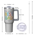 thumbnail image 2 of Gift for Stepdad, Best Dad Ever 40oz Tumbler, Stainless Steel Insulated Cup with Lid & Straw, Meaningful Father's Day, Birthday, Christmas Present from Stepdaughter or Stepson, 2 of 5