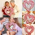 thumbnail image 2 of pdqouc Paper Up Cherry Heart Wreath 15 Inch Floral Paper Wreath Reuseable Flower Party Decoration & Indoor Wreath & Home Decor 3D Popup Wreath Card, 2 of 9