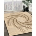 thumbnail image 3 of Ahgly Company Machine Washable Indoor Round Transitional Bronze Brown Area Rugs, 5' Round, 3 of 7