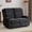 2 Seater Black, variant on Chenille Reclining Couch, Manual Reclining Loveseat with Cup Holders, Wide Seat, Spill-Resistant Fabric, Easy Assembly, for Living Room/Apartment/RV Recliner Sofa