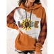 thumbnail image 2 of Sudaderas con cordón Poliéster Manga larga Impresión Otoño Invierno Casual Top para mujer Caqui XXL, 2 of 4