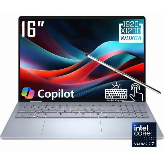 Dell 16 Plus 2-in-1 Laptop, 16" 1920 x 1200 Touchscreen, Intel Core Ultra 7 256V(>i9-13900H), AI Copilot, Backlit Keyboard, 1080p Webcam, Wi-Fi 7, Windows 11 Home, Ice Blue(16GB DDR5 RAM - 1TB SSD)