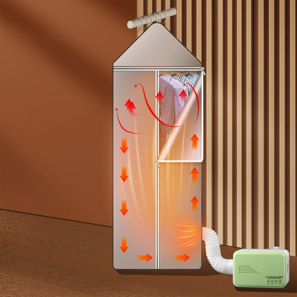 Fiudx Secadora de Ropa Portátil, Mini Secadora de 800 W, Estante Plegable, Diseño Compacto, Fácil de Transportar, Secado Rápido, Uso En Interiores, Imprescindible para Viajes, Tamaño 120 X 50 X 35 Cm