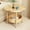 Khaki, variant on Cute Sofa Side Table Cream Wind and Cloud Blossom Pattern Mini Table 2 Tiers End Table Small Tray Table for Living Room Bedroom