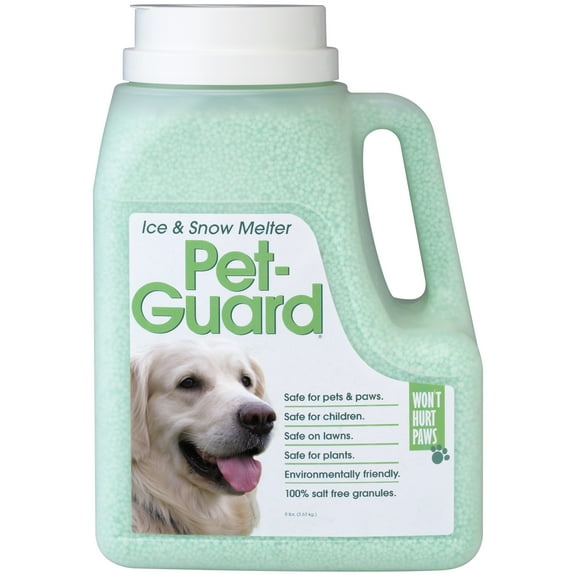 HJE Pet-Guard Ice & Snow Melter, 8 lb. Granular Shaker Jug, Sodium Free Formula