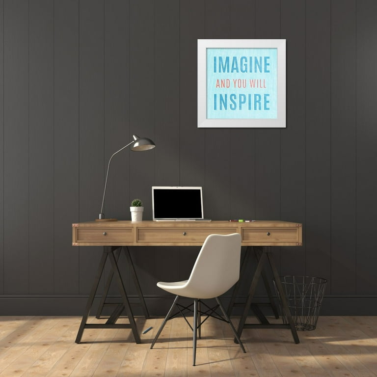 SD Graphics Studio 20x20 White Modern Wood Framed Museum Art