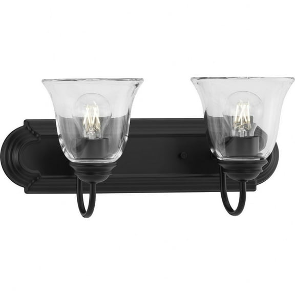 P300390-31M-Progress Lighting-2 Light Bath Vanity In Traditional Style-8.37 Inches Tall and 8 Inches Wide-Matte Black Finish