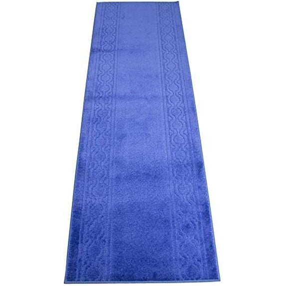 Custom Size Rug Runner Moroccan Trellis Border Anti Bacterial Slip Resistant Latex Back Cut to Size Runner Rug, Proudly Custonize in USA Facility