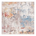 thumbnail image 3 of Unique Loom Rainbow Collection Area Rug - Dispersive (4' Square Multi/Beige), 3 of 7