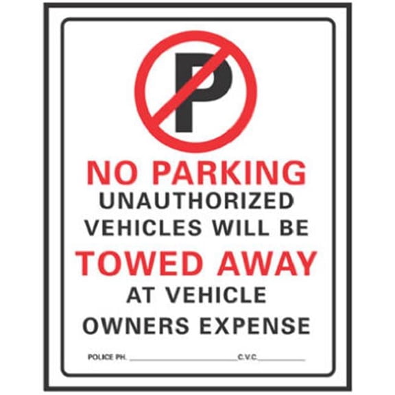Hy-Ko Products 702 19 x 15 in. No Parking Sign