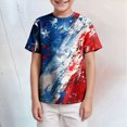 thumbnail image 2 of TOWED22 Boys Casual T-Shirts 4-12 Years Short Sleeve Crew Neck Cotton Tees Prints(Red,4-5 Y), 2 of 4