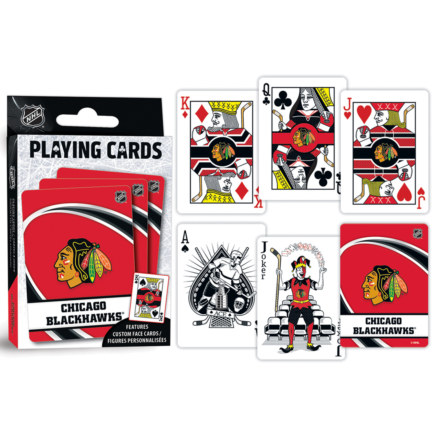 MasterPieces Officially Licensed NHL Chicago Blackhawks Playing Cards - 54 Card Deck for Adults - image 4 of 4
