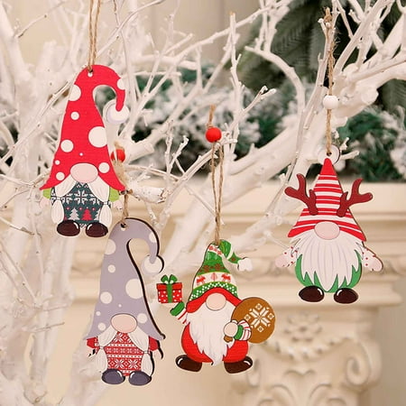 

Home Decor Fjofpr New 12 Wooden Pendants For The Santa Claus Christmas Small Decorations For Christmas Trees And Christmas Decorations