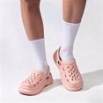 thumbnail image 2 of Rokment Womens Mens Clogs Garden Shoes with Back Strap Unisex Adult Quick Drying Comfortable Chunky Platform Arch Support Nursing Walking Closed Toe Sandals Pink Size 8, 2 of 5