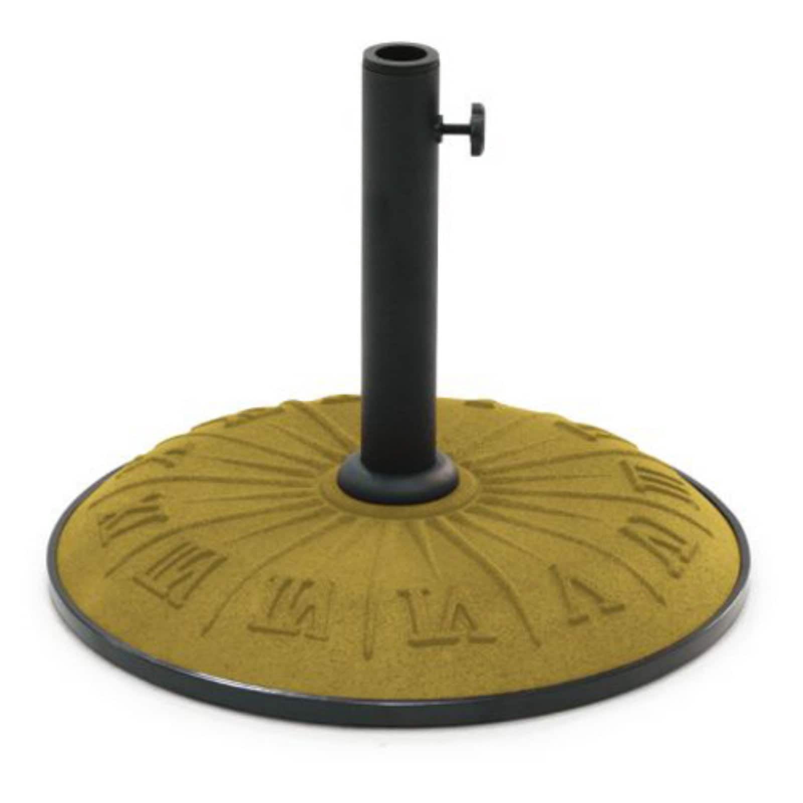 International Caravan Umbrella Stand Resin - Roman Numeral Outdoor Patio Decor-Color:Terra Cotta