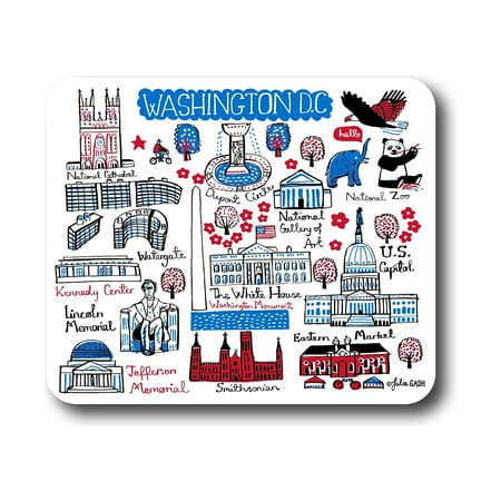 UPC: 0731969977941 | OTM Essentials Artist Series: Julia Gash Washington DC Non-Skid Mouse Pad Multicolor (OP-MH-JG1-050)