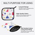 thumbnail image 3 of Yayeee Oven Mitts and Pot Holder Set of 2 Heat Resistant Kitchen Gloves Baking Hot Pad, Simple Triangles, 3 of 5