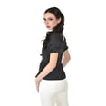 thumbnail image 3 of Blusa estampado de puntos Roman Fashion /Juvenil, 1761 (Negro) negro M, 3 of 5