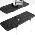 thumbnail image 2 of 2-Pack Faucet splash guard mat drying water splash pad silicon mat customized kitchen splash guard for sink faucet saver black, 2 of 4