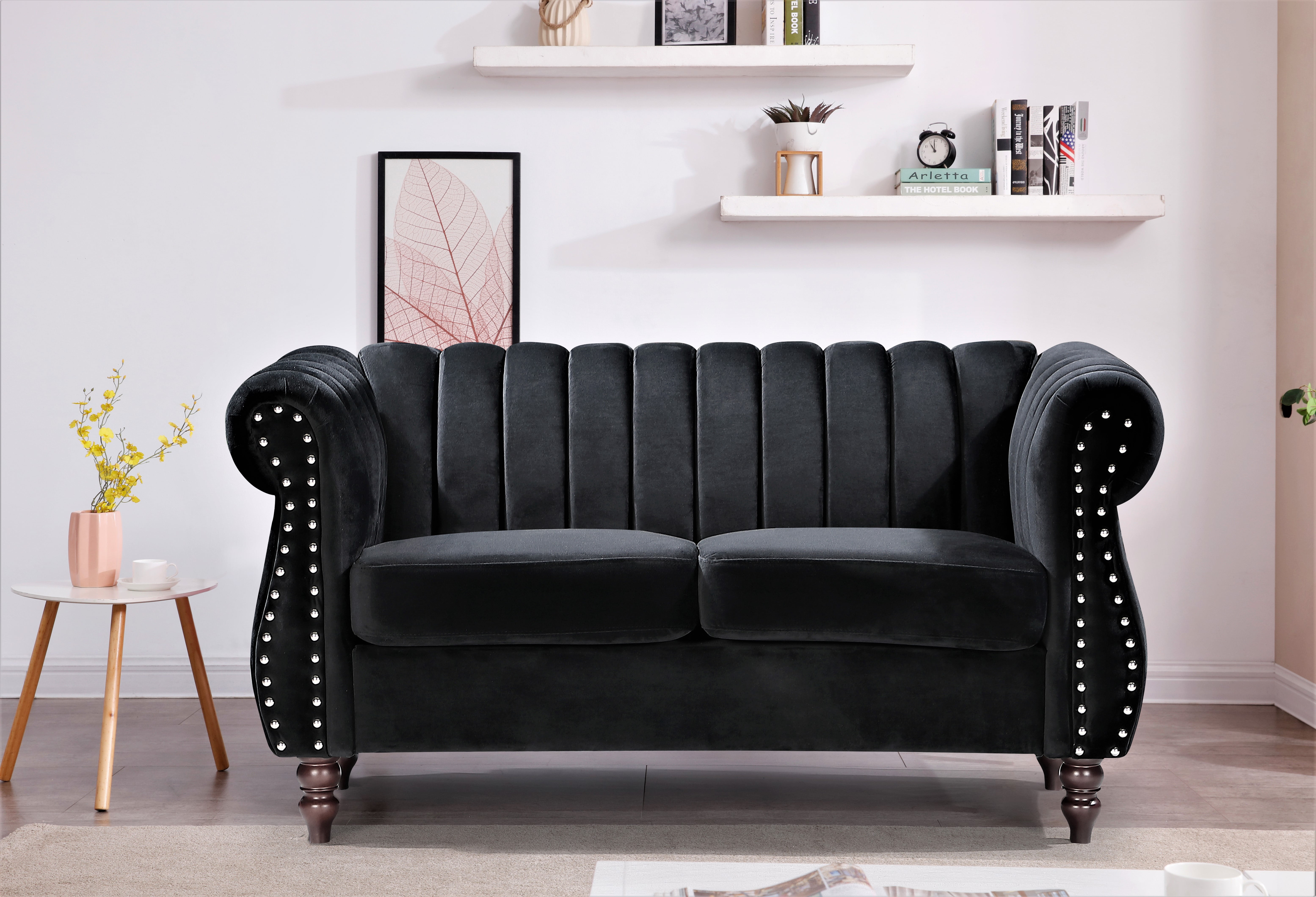 Adibah Velvet Chesterfield 2 Pieces Living Room Set