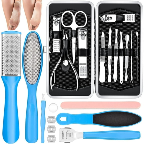 Pedicure Kits - Callus Remover For Feet, Professional Manicure Set Pedicure Tools Stainless Steel Foot Care, Foot File Foot Rasp Dead Skin For Women Men Home Foot Spa Cuticle Pusher Kit
