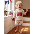 thumbnail image 5 of BemeyourBBs Toddler Baby Boys 4th of July Outfit Patriot Independent Day Summer Clothes All American Dude Letter Embroidery Short Sleeve T Shirt and Star Shorts Set Toddler Baby Boy Summer Outfit, 5 of 9