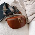 thumbnail image 4 of Riñonera Bolso Riñonera a la moda con estampado de correa ancha, de cintura para mujer, de mensajero para viajes, 4 of 8