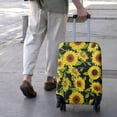 thumbnail image 3 of Black Green Leaf Sunflower Pattern Luggage Cover Fashion Suitcase Cover Baggage Covers Fit 25-28 Inch Luggage (Go Travel), 3 of 5