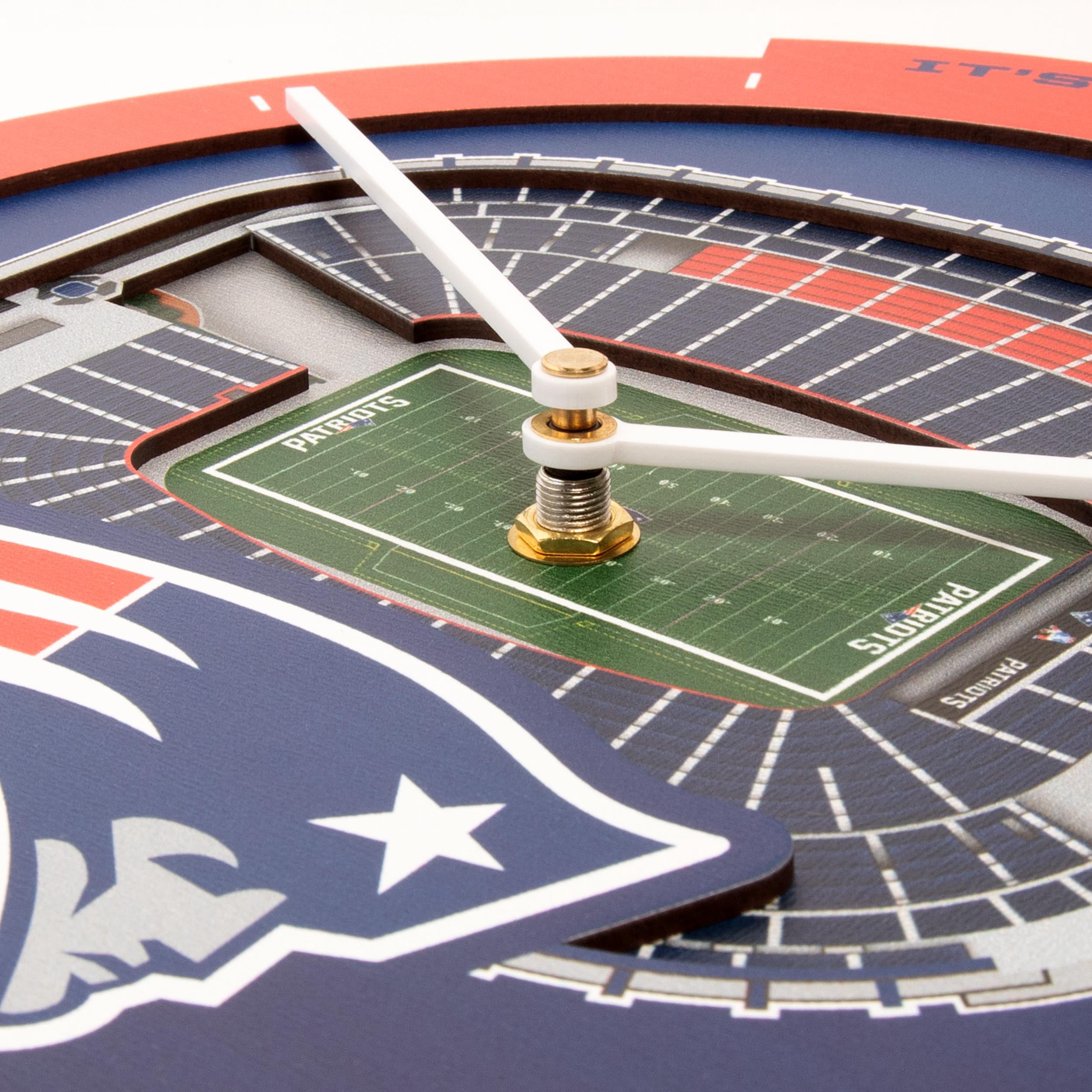 YouTheFan NFL New England Patriots Stadiumview 3D Wall Clock