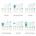 thumbnail image 2 of Juego de 11 utensilios de cocina de silicona y madera., 2 of 8