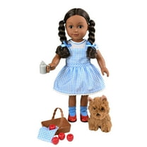 My Life As Wizard of Oz Dorothy Posable 18-inch Doll, Dark Brunette Hair, Dark Brown Eyes
