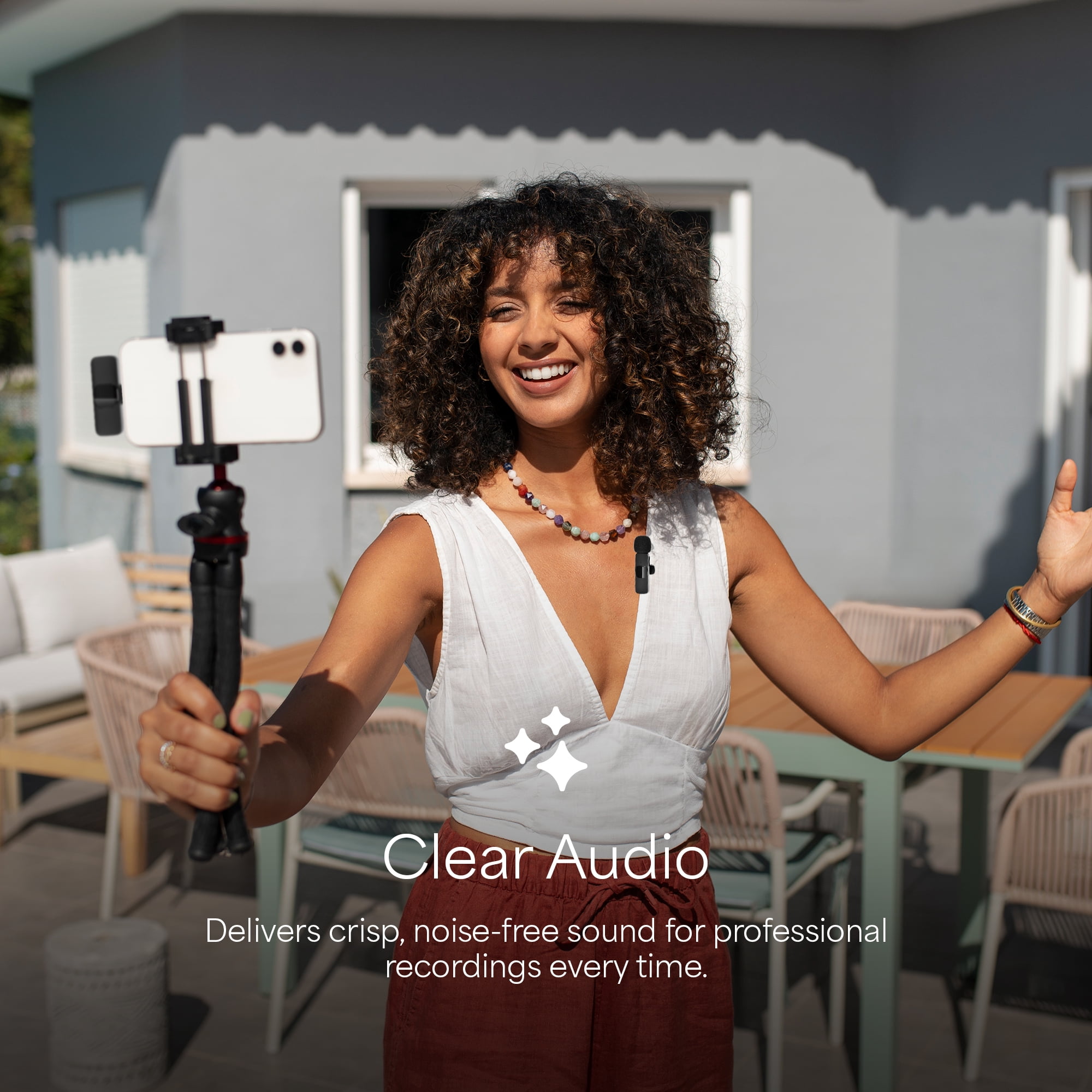 Core Innovations Wireless Lavalier Microphones - Plug & Play Wireless Mic, Noise Cancellation, Content Creation, Podcasts & More