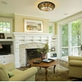 thumbnail image 6 of Vinplus Tiffany 3 Light Flush Mount Ceiling Light 16" White Finish with Tiffany Glass, 6 of 7
