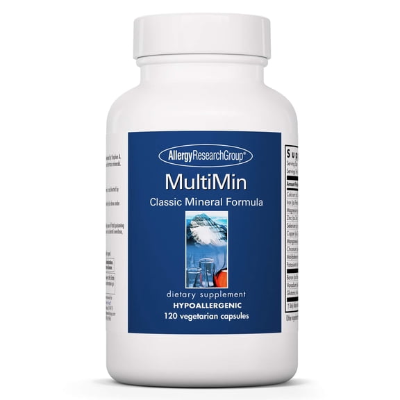 Allergy Research Group MultiMin - Multi Minerals Supplement for Men and Women, Trace Minerals, Mineral Complex, Boron, Iron, Magnesium - 120 Count