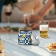 thumbnail image 5 of Yayeee Ashtray with Lid for Cigarette Smokeless Stainless Steel Home Ash Holder, Retro Plaid Lemon, 5 of 7