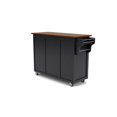thumbnail image 4 of Homestyles Create-a-Cart Solid Wood Kitchen Cart in Black with Cherry Wood Top, 4 of 12