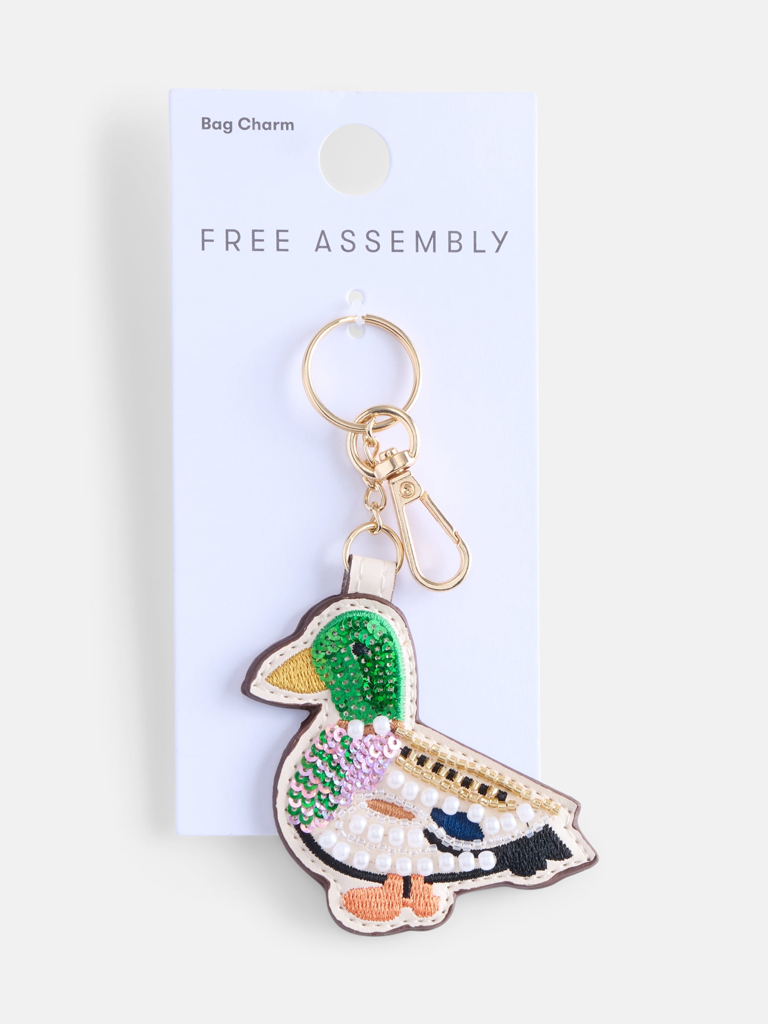 Free Assembly Women's Beaded Duck Bag Charm
