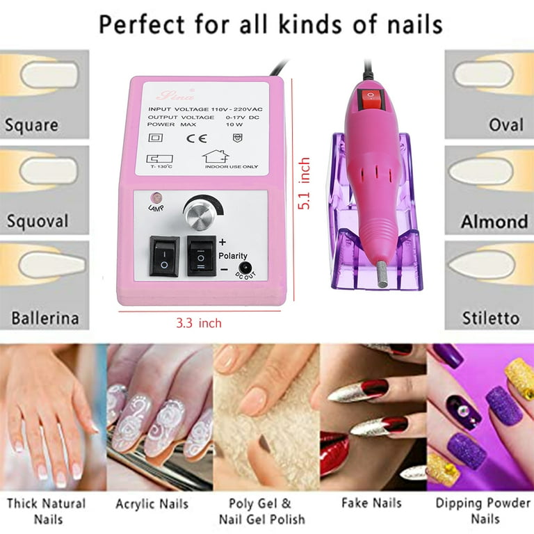 ZPL Electric Nail Drill Machine Set, Low Noise Nail File Gel