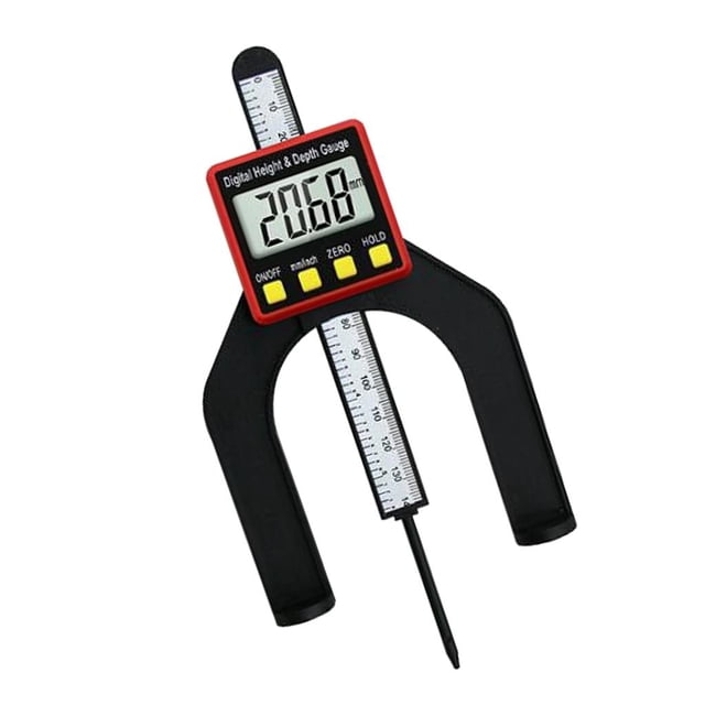 Indicador De Profundidad Digital Indicador Autoestable Imán Pies VernierCaliper rojo Zulema Mini medidor de altura digital